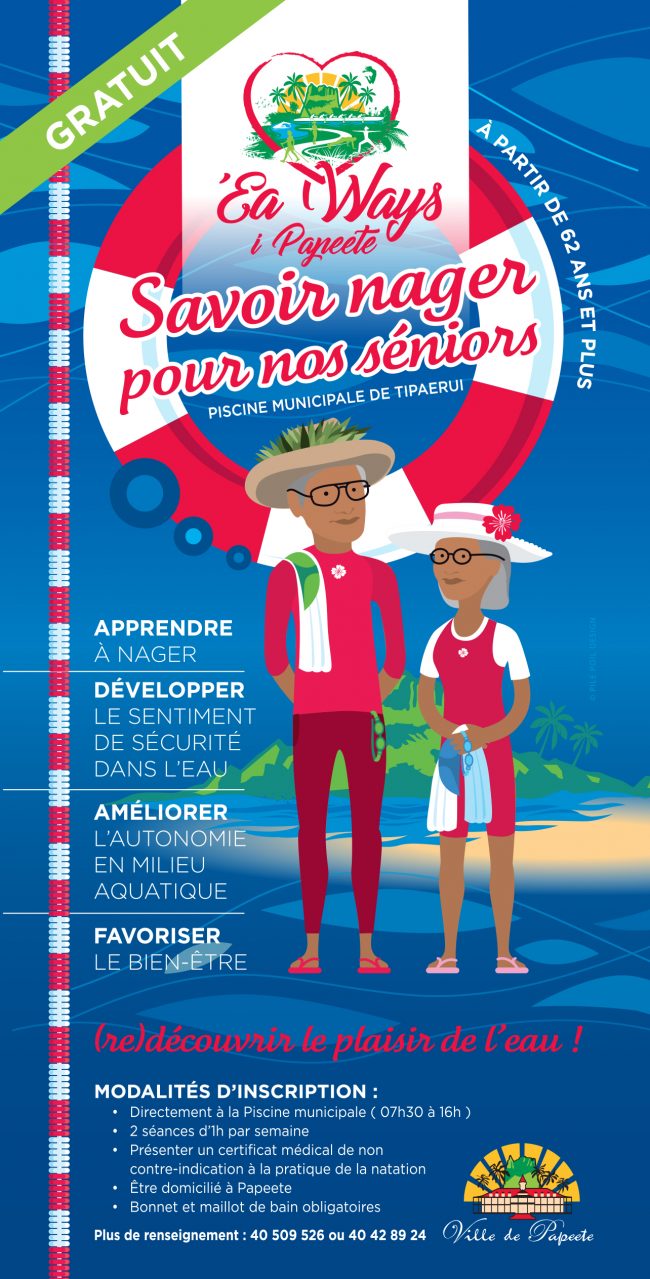 Savoir nager pour les seniors PPT bleu